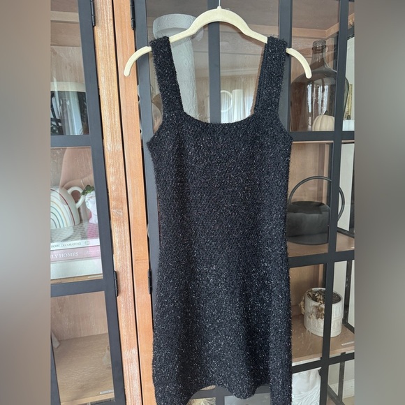 Zara Tweed Mini Dress Eyelash Metallic Knit Jewel Button Blogger favorite - Picture 9 of 14